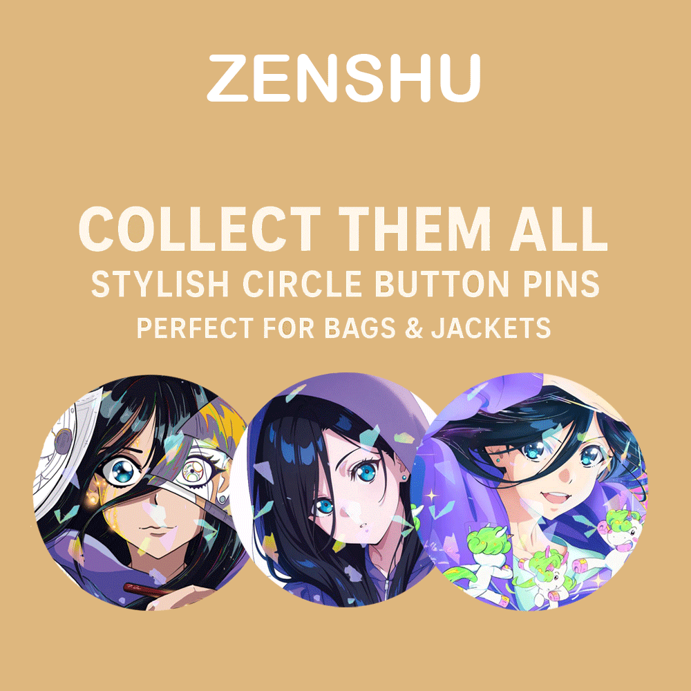 Circle Button Pin 58mm - Zenshu