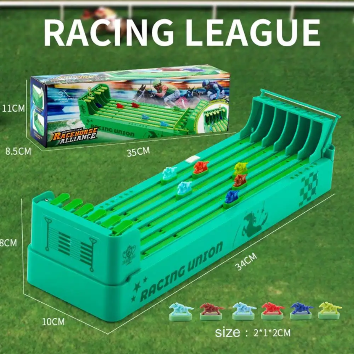 Mini Desktop Horse Racing Game Toy – Battery Operated 6-Horse Derby Racing Table for Kids, Family & Party Entertainment
