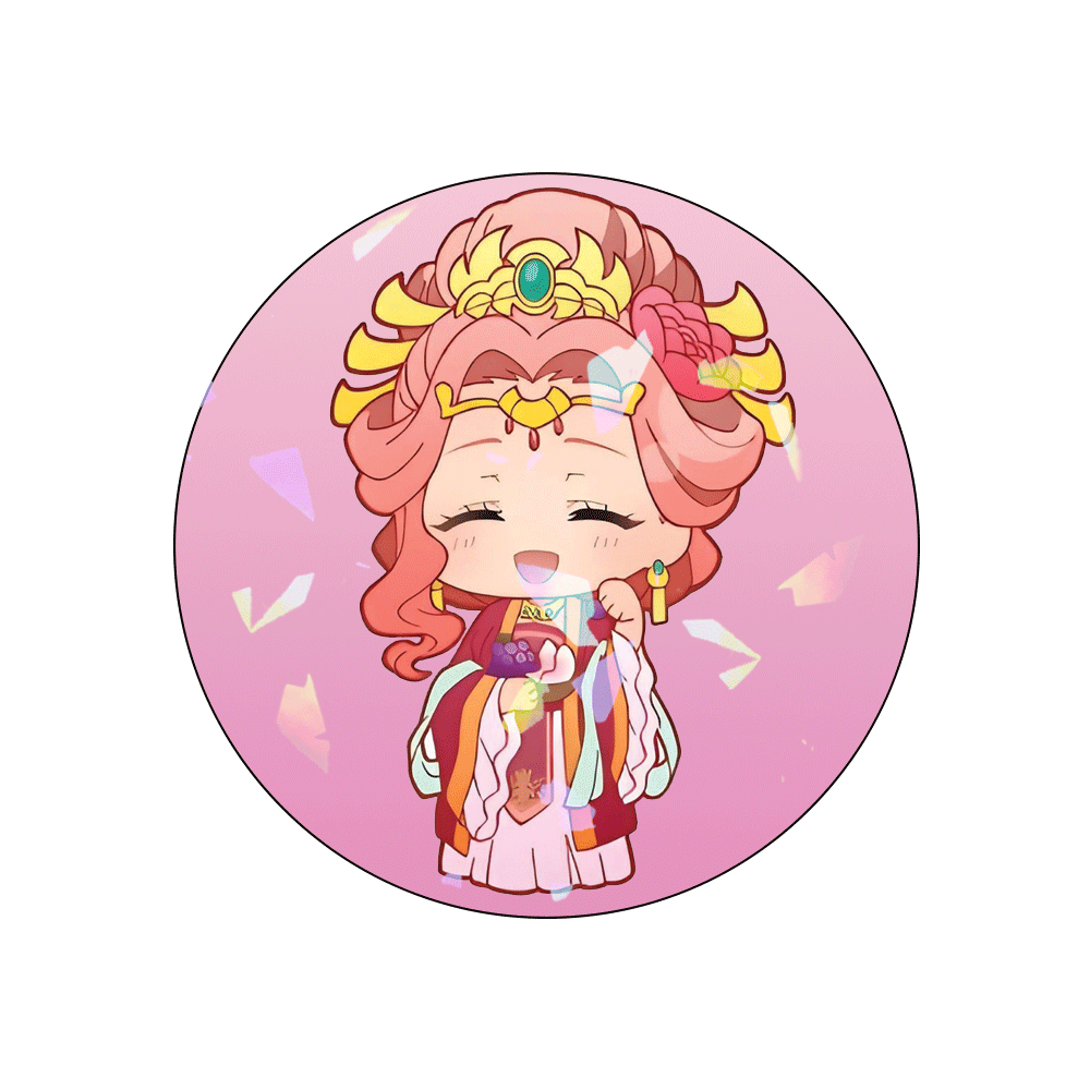 Circle Button Pin 58mm - Apothecary Diaries Kusuriya no Hitorigoto (Chibi Style)