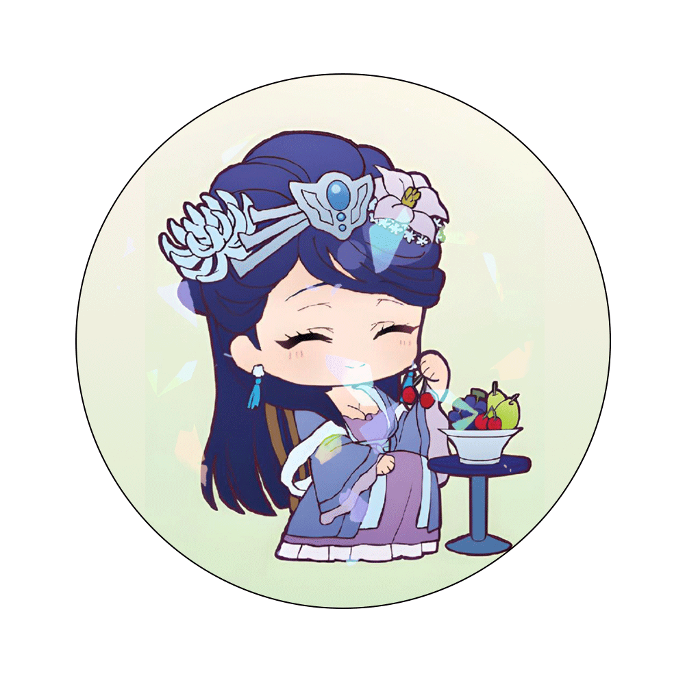 Circle Button Pin 58mm - Apothecary Diaries Kusuriya no Hitorigoto (Chibi Style)