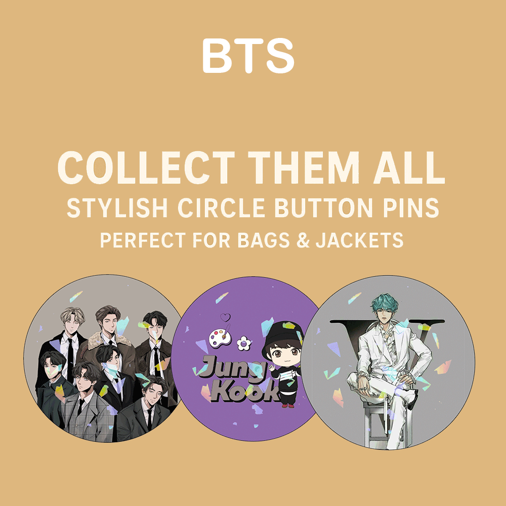 Circle Button Pin 58mm - BTS