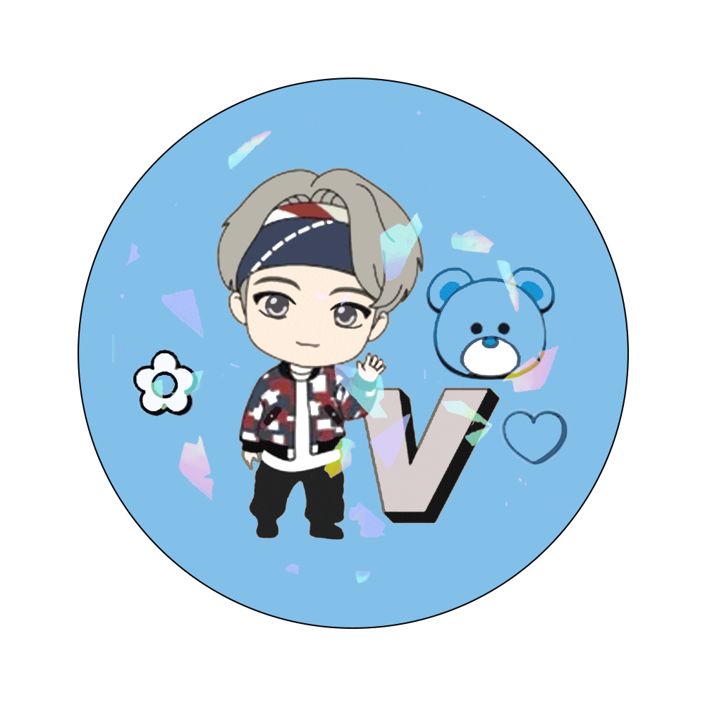 Circle Button Pin 58mm - BTS