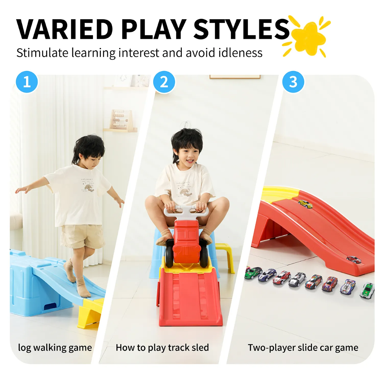 Kids Indoor Roller Coaster Ride-On Set – 235cm Adjustable Track Toy