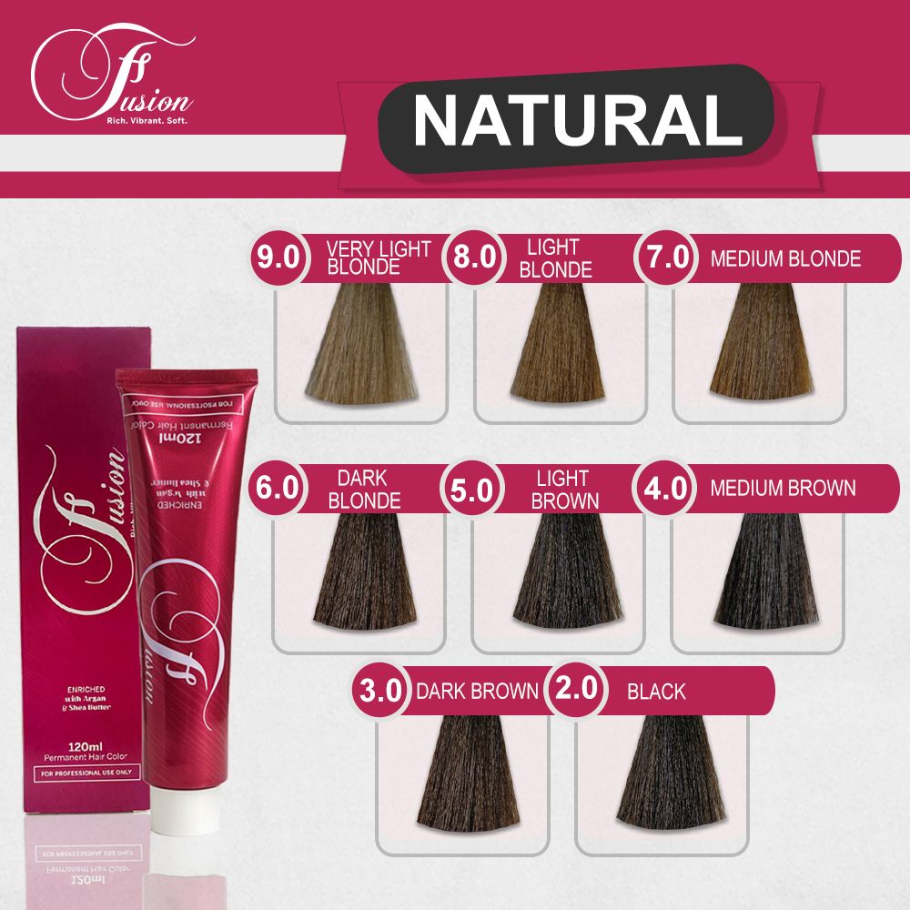 Fusion Hair Color Creme 120ml (Naturals)