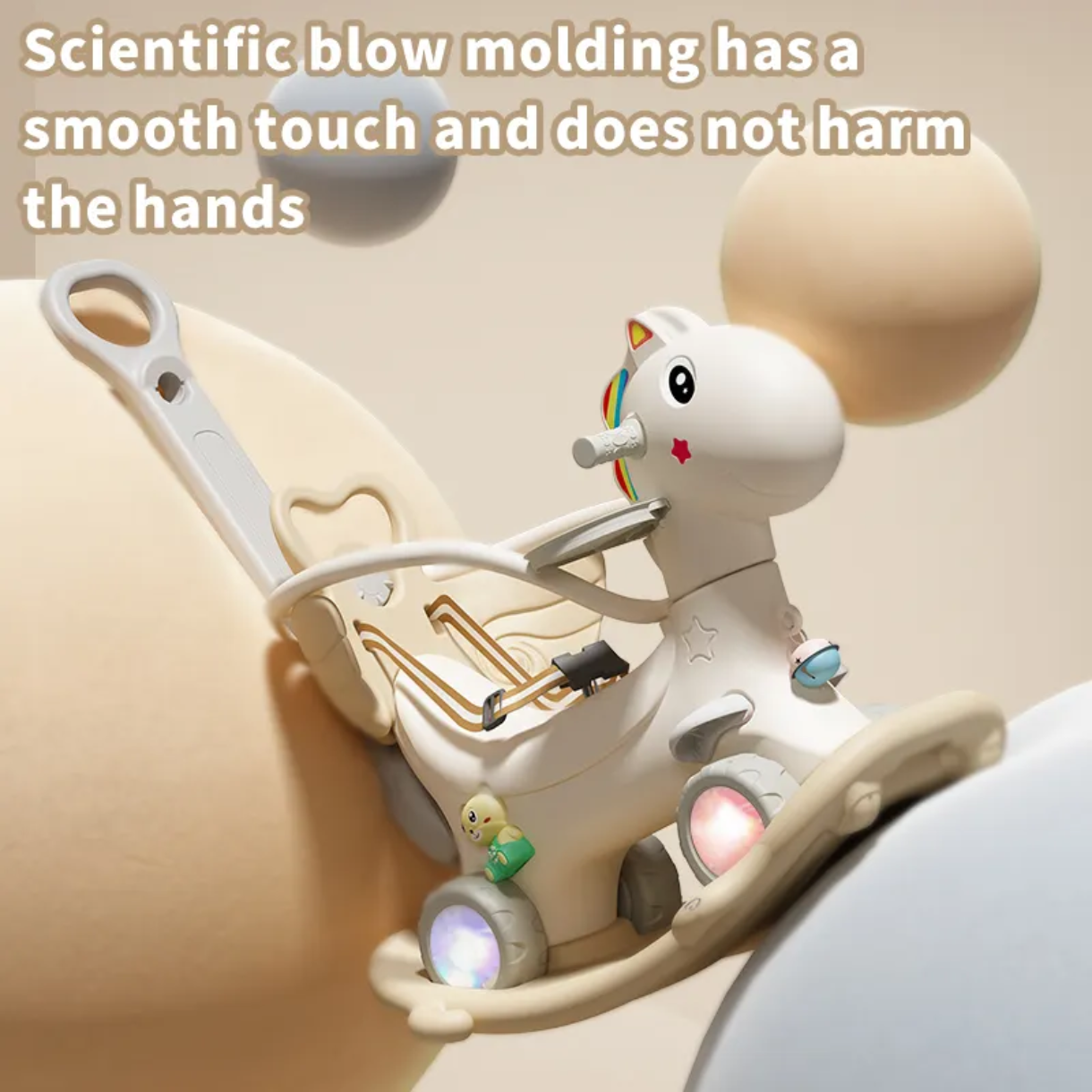 4-in-1 Unicorn Ride-On Toy for Toddlers | Trampoline, Rocking Horse, Cart & Slide Modes